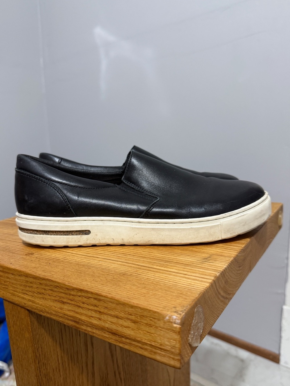 Birkenstock Shoes Womens 10.5 Oswego Black Leather Slip On Sneakers 41 Casual
